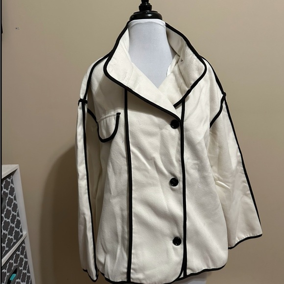 white and black coat new with tags - Picture 1 of 9